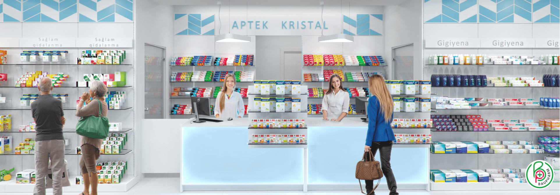 Аптека KRISTAL Дизайнерская аптека с системами хранения СТОРЕКС